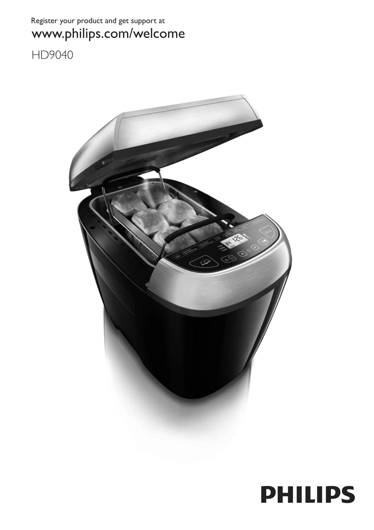Первая страница инструкции Philips HD9040