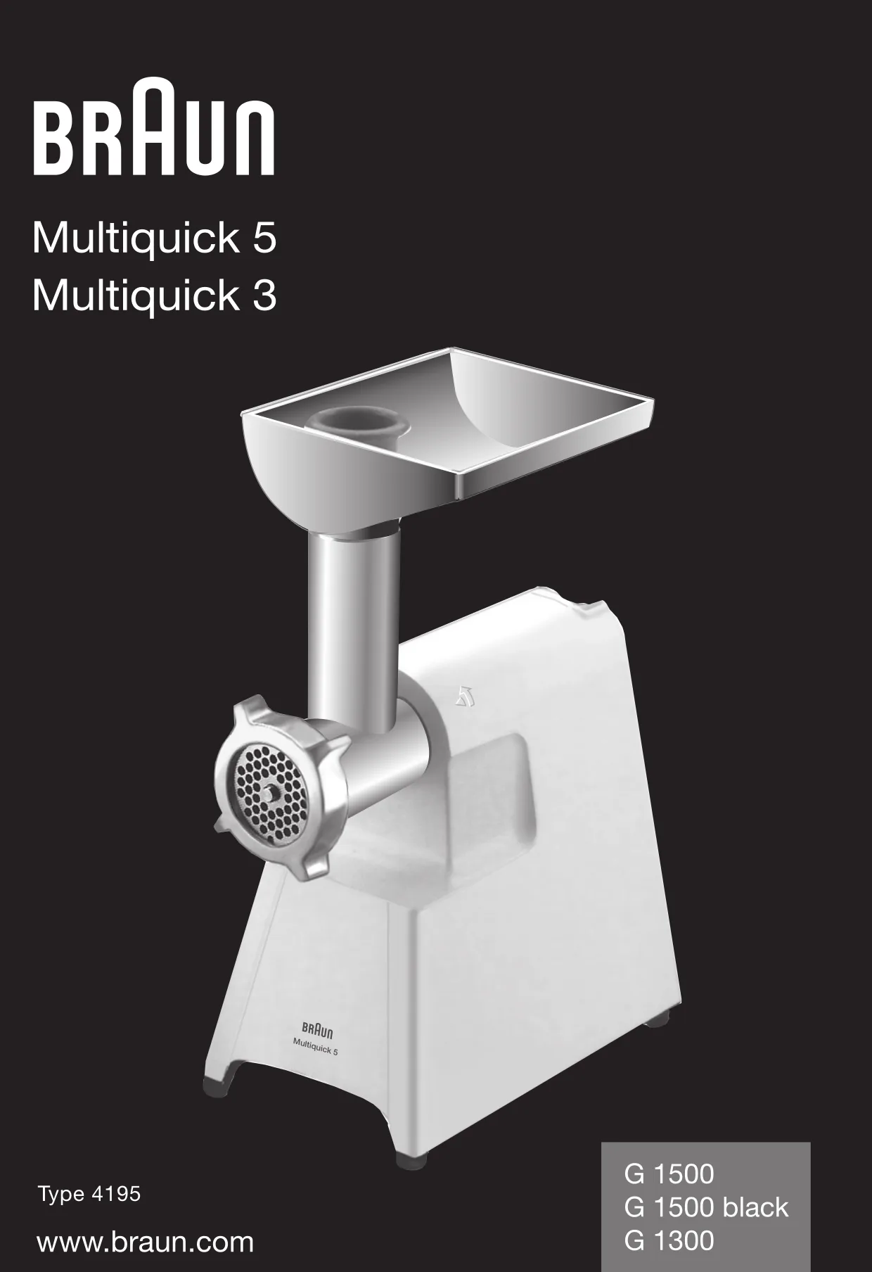 Первая страница инструкции Braun G1500