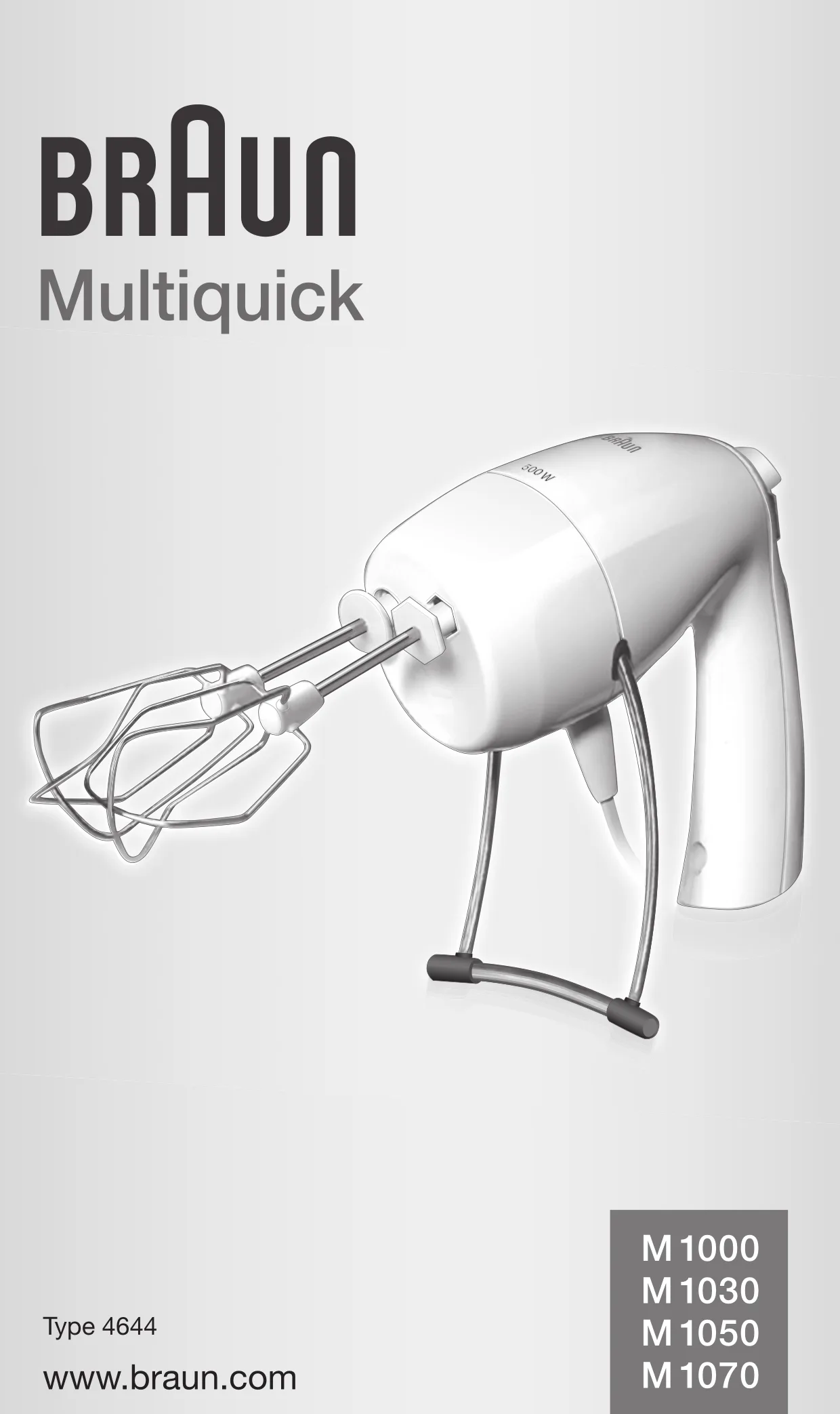 Первая страница инструкции Braun M1000