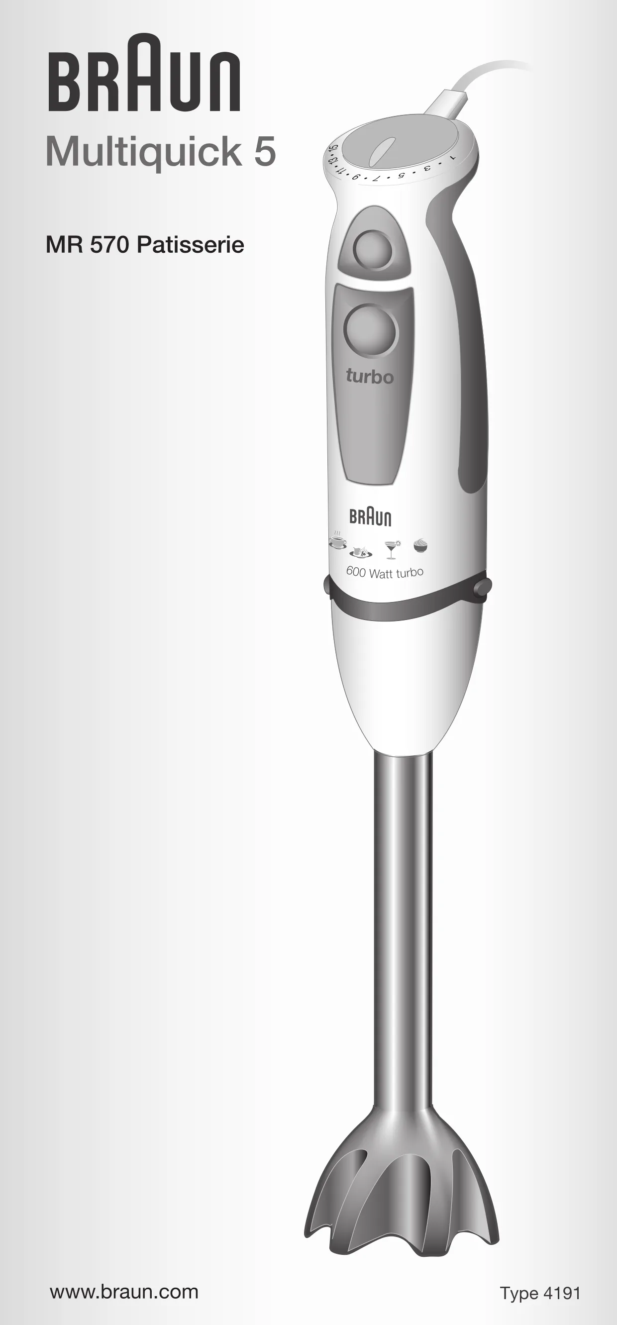 Первая страница инструкции Braun MR570