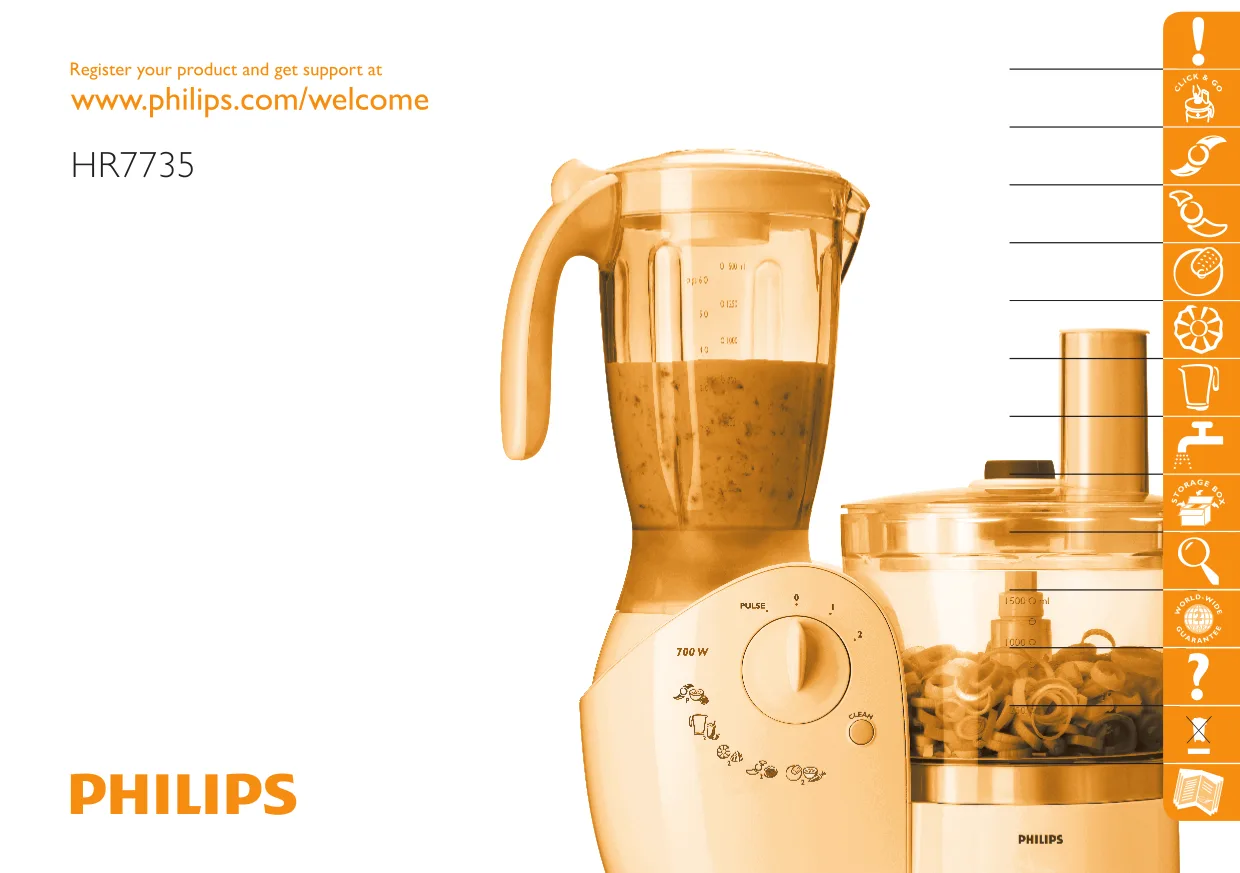 Первая страница инструкции Philips HR7735