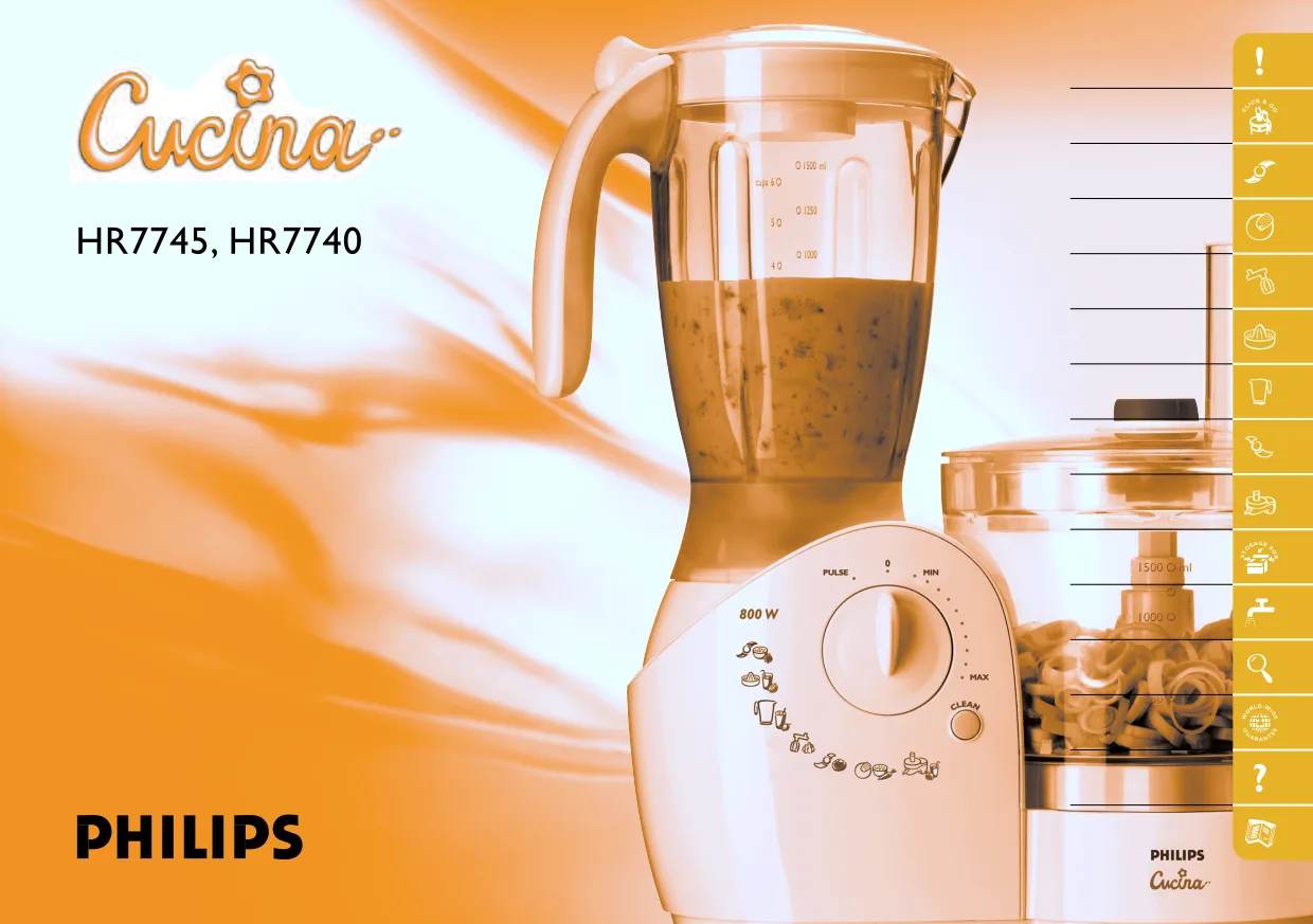 Первая страница инструкции Philips HR7745