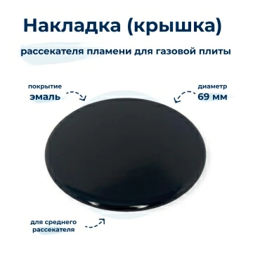 Крышка рассекателя (средняя) для газовой плиты Gorenje 222618