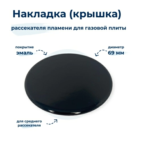 Крышка рассекателя (средняя) для газовой плиты Gorenje 222618